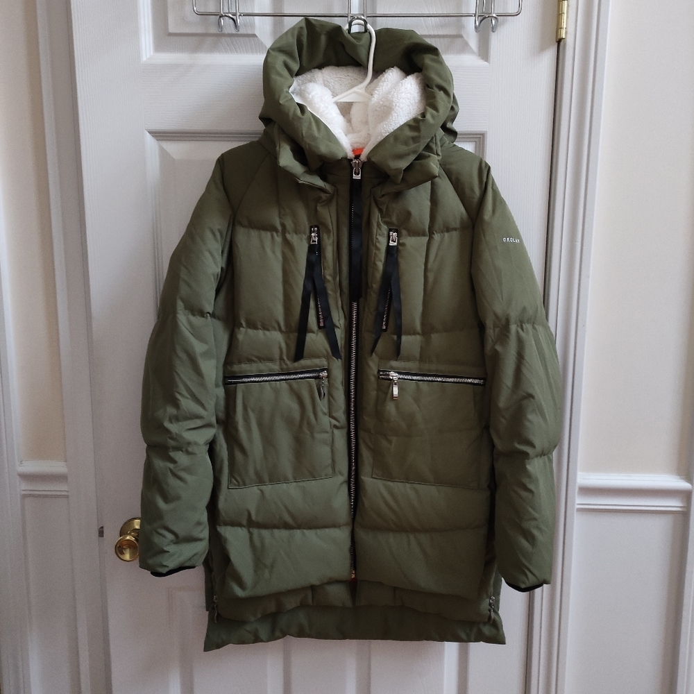 Orolay Down Puffer M Down Jacket Winter Coat Zippered Side Warm M Logo On Sleeve